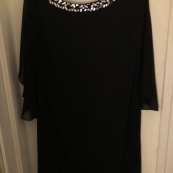 Elegant Cocktail Dress! Black with Rhinestones - Picture 2 of 5